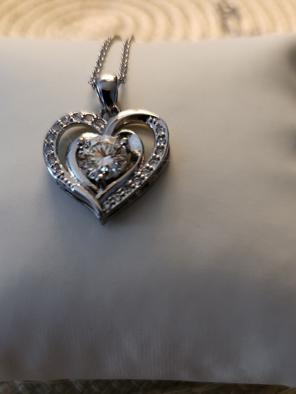 Silver Heart Pendant Necklace